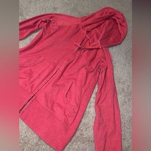 Red zip up hoodie